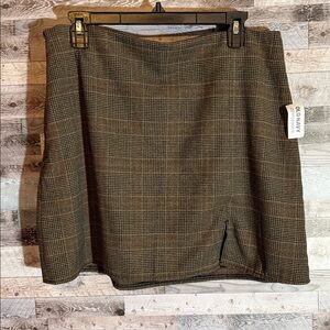NWT! Old Navy Wool Plaid Mini Skirt